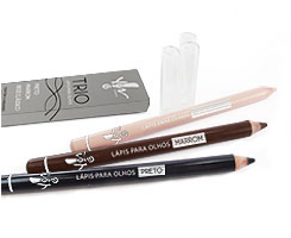 Trio de lápis para olhos